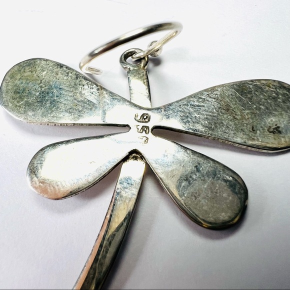 Super Pretty Dragonfly Earrings and Pendant Set Sterling Silver - Picture 7 of 7